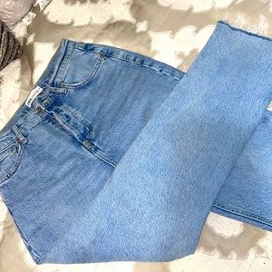 Zara washed straight cut jeans👖